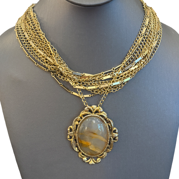 Made in the Deep South | 1960s Oval Pendant & Multi-Strand Necklace