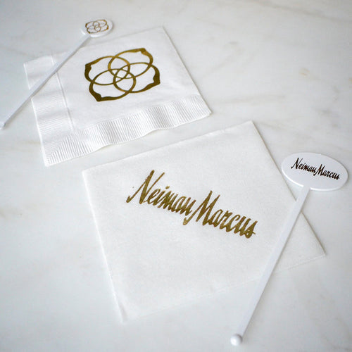 Corporate White Linen-Like Napkins