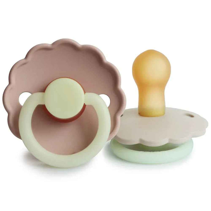 Frigg® Duda iz kavčuka Daisy Blush/Cream Night 0-6 M FRIGG