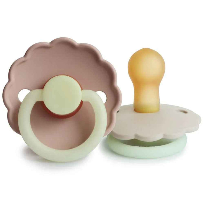 Frigg® Duda iz kavčuka Daisy Blush/Cream Night 6-18 M FRIGG