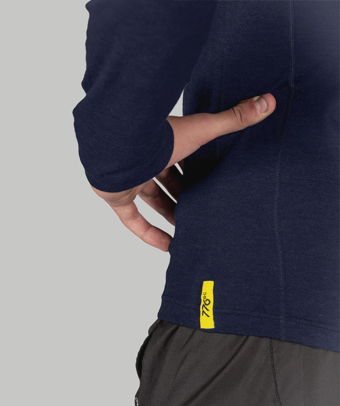 Men's Wreath Pro-Merino 1/4 Zip - Navy