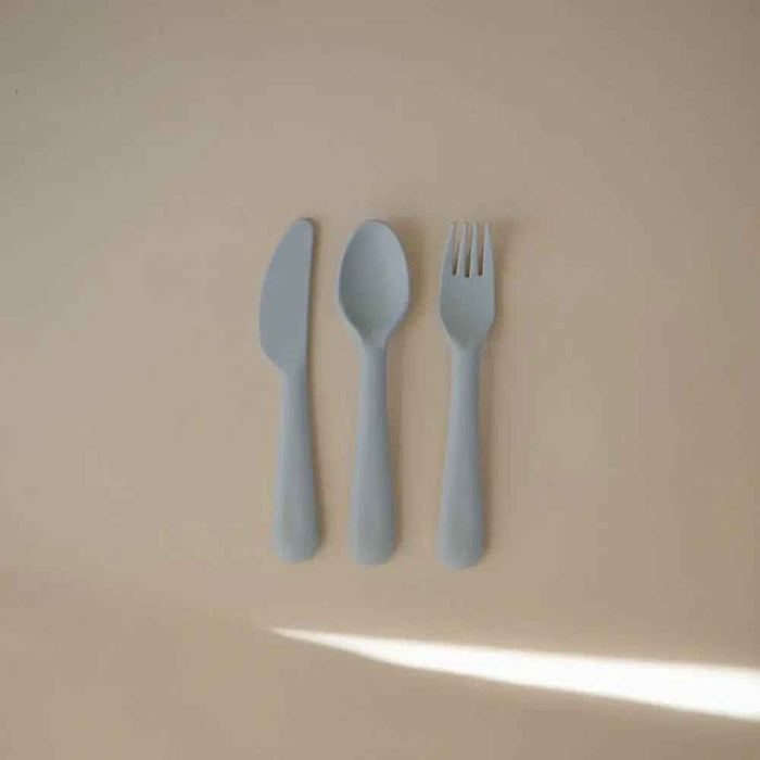 Mushie® Otroški pribor 3-delni Powder Blue Mushie