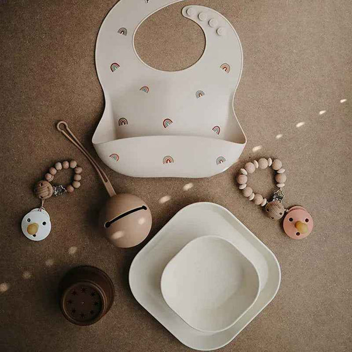 Mushie® Set dveh skledic Blush Mushie