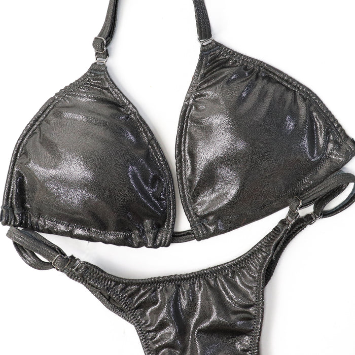 QS CL: Hologram Silver Posing Practice Suit. Medium/Pro, Modest Rise.  Angel Competition BikinisThe best NPC Competition Suits for the Bikini Division, Fit Model Division Suits, and bodybuilding suits.