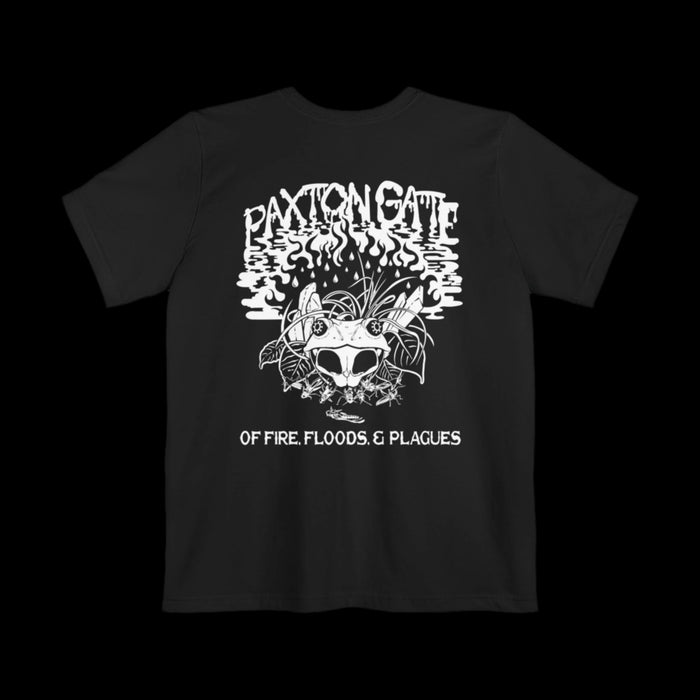 Unisex Floods, Fire & Plagues Pocket Tee by Megan Lees-Apparel-Printify-PaxtonGate