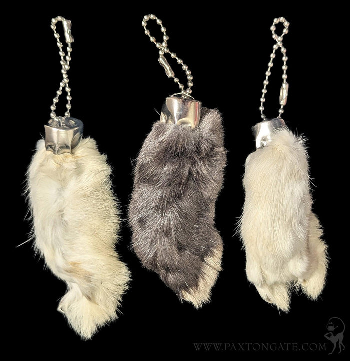 White Rabbit Foot Keychain