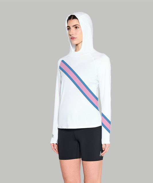 Women's Legacy Sun Hoodie LS - Heritage Pink