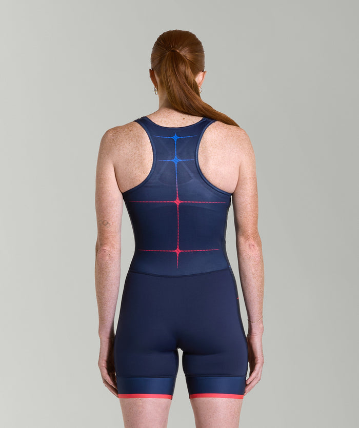 Women's Motion Pro Unisuit - Navy/Cobalt Multi