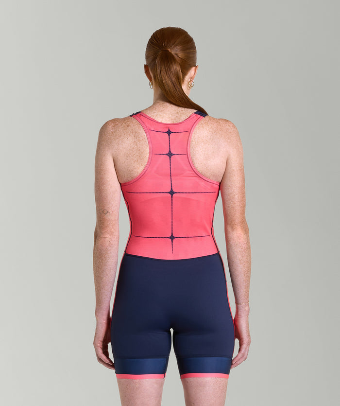 Women's Motion Pro Unisuit - Navy/Vivid Coral
