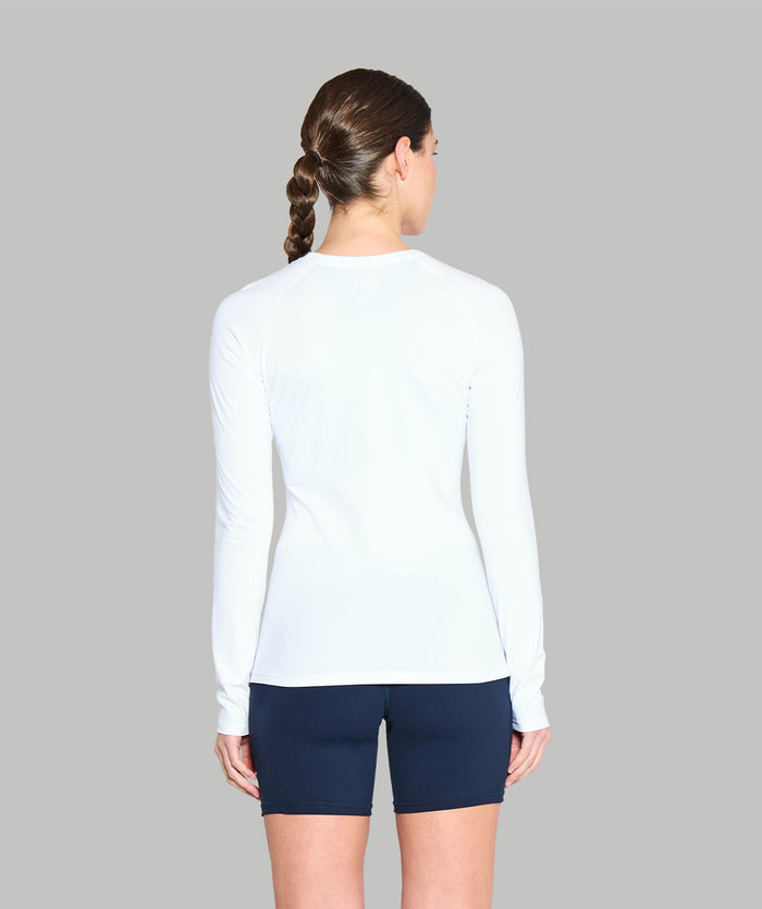Women's Wreath Winter Base Layer LS - White